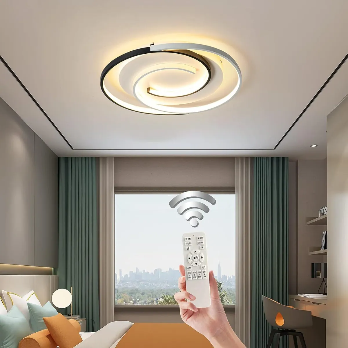 Modern LED Ceiling Light 36W 50CM with Remote - Image 4