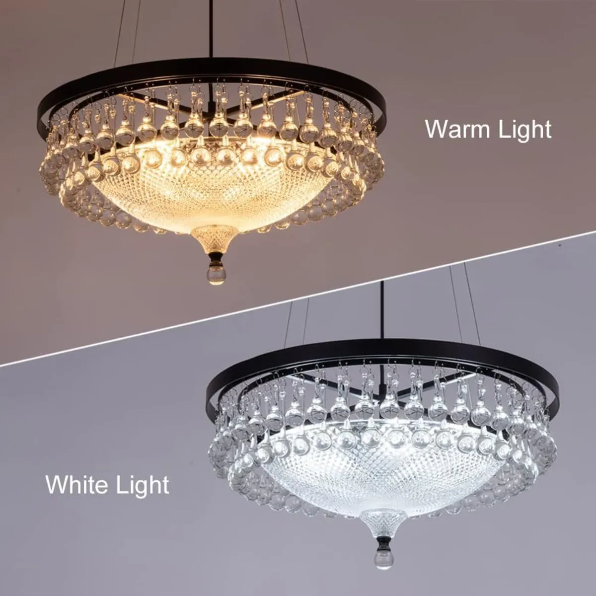 Modern Crystal Chandelier Drum 4-Light Droplet - Image 4
