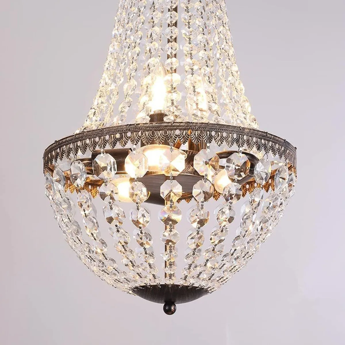 6 Lights French Empire Crystal Chandelier 13 Inch - Image 4