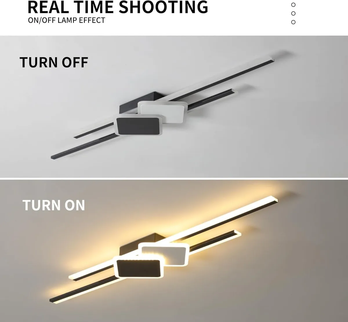 LED Ceiling Light 110CM Dimmable Oval Linear Flush - Image 4