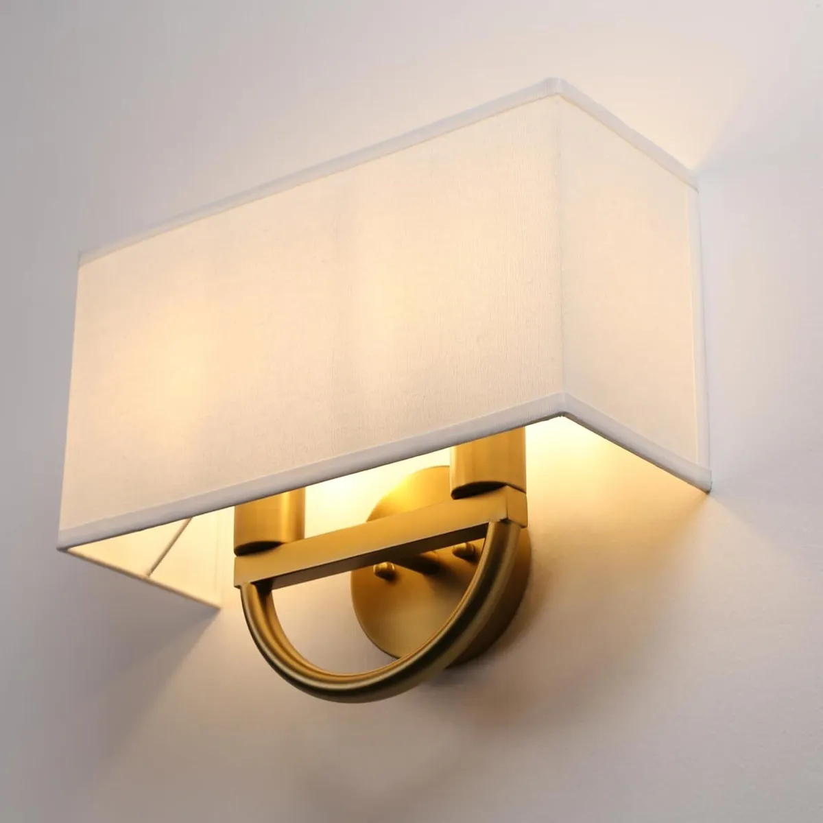 Industrial 2-Light Wall Light Sconce with Textile - Image 2