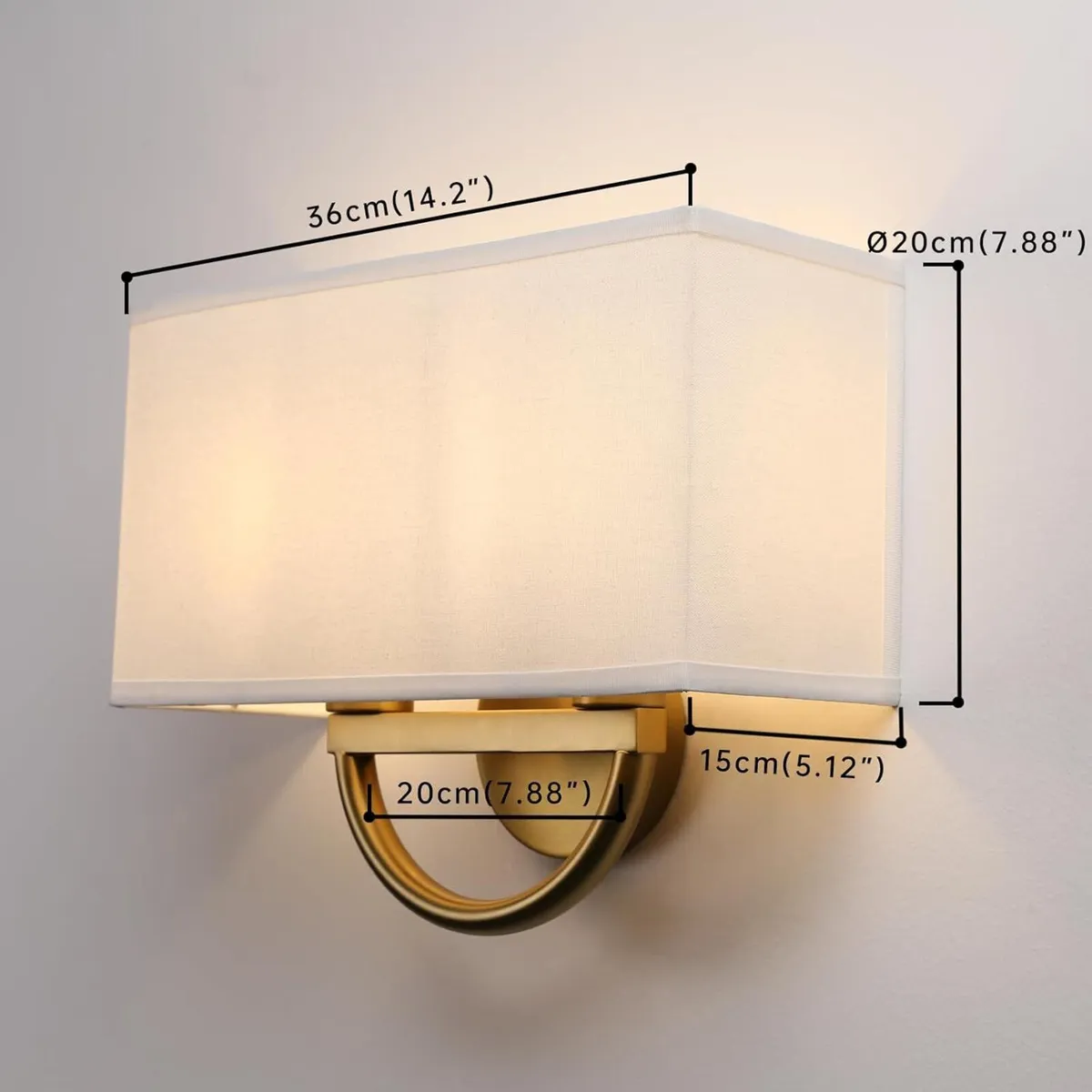 Industrial 2-Light Wall Light Sconce with Textile - Image 3