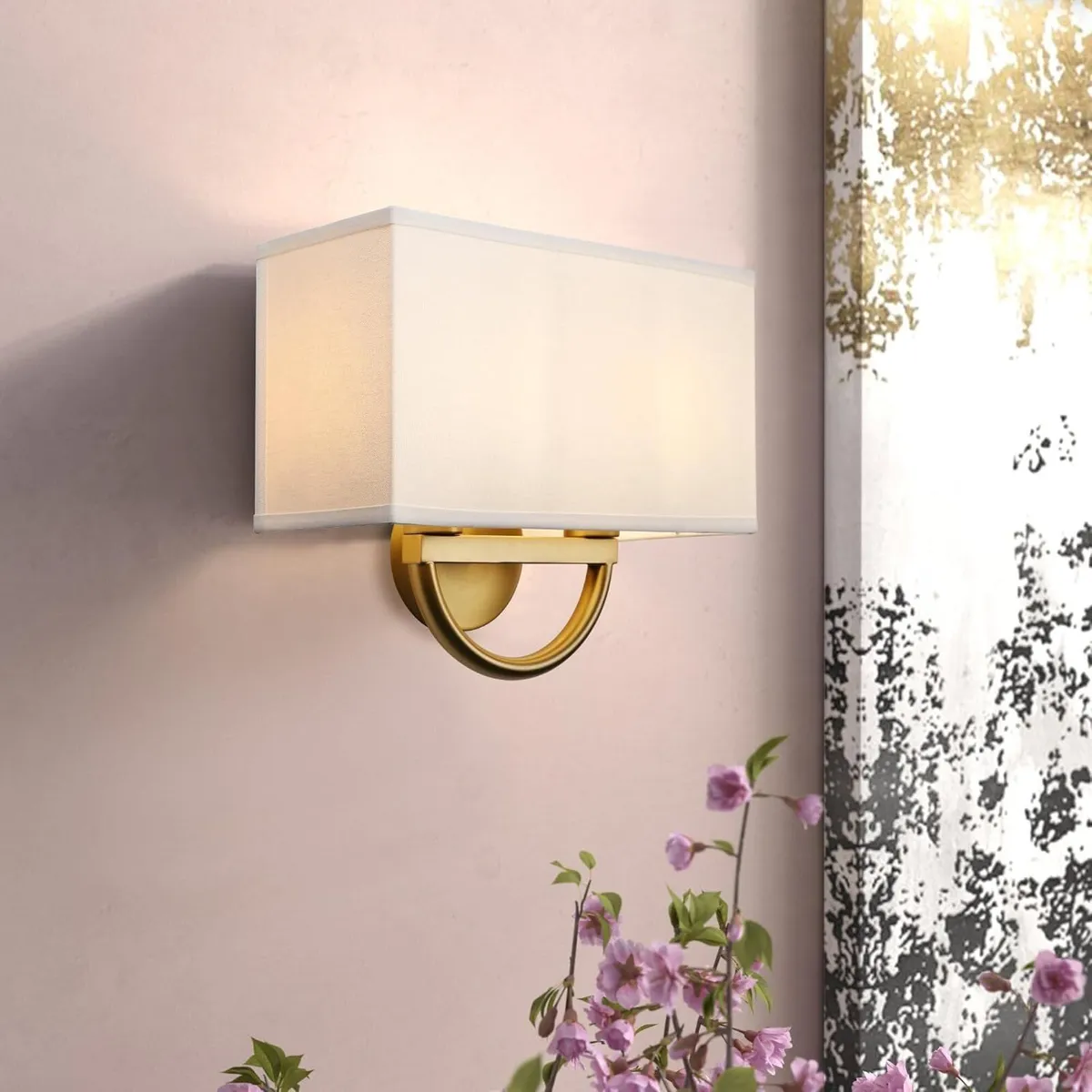 Industrial 2-Light Wall Light Sconce with Textile - Image 4