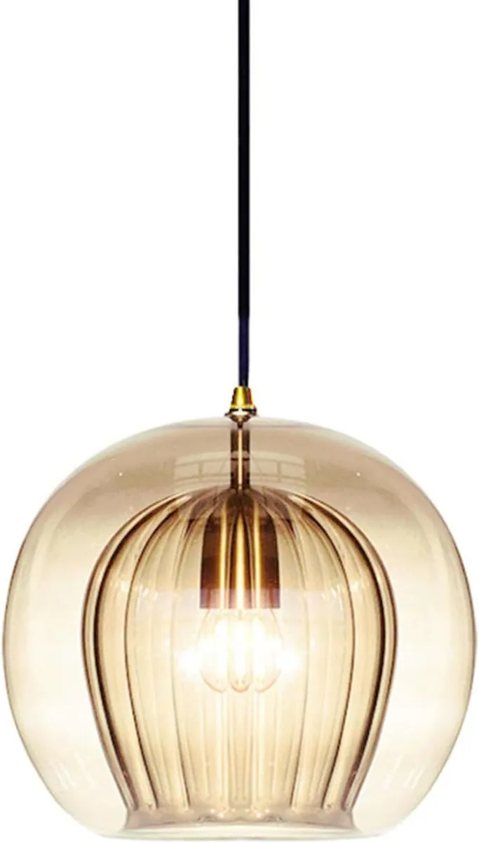 Stunning Double-Layer Glass Ball Pendant Light - Image 1