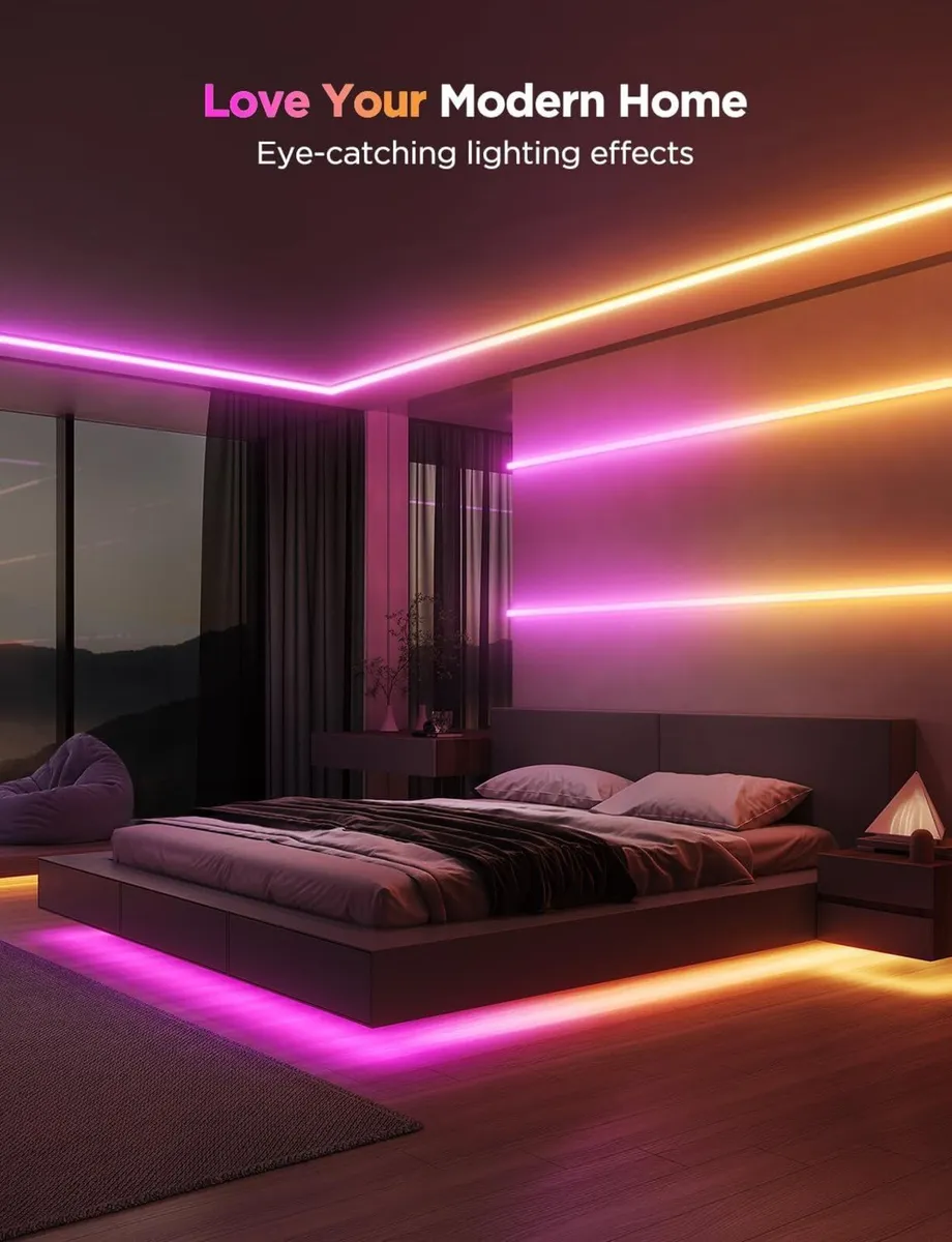 Smart Rgbic LED Strip Lights 5m with Covers - Image 3