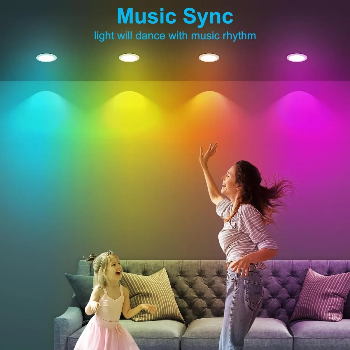 LED Downlights for Ceiling Alexa 9W Bluetooth - Image 3