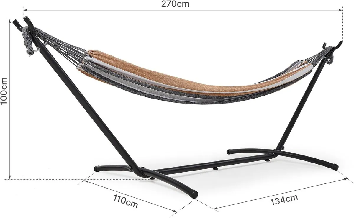 Hammock with Stand 2 Person Metal Frame - Image 3