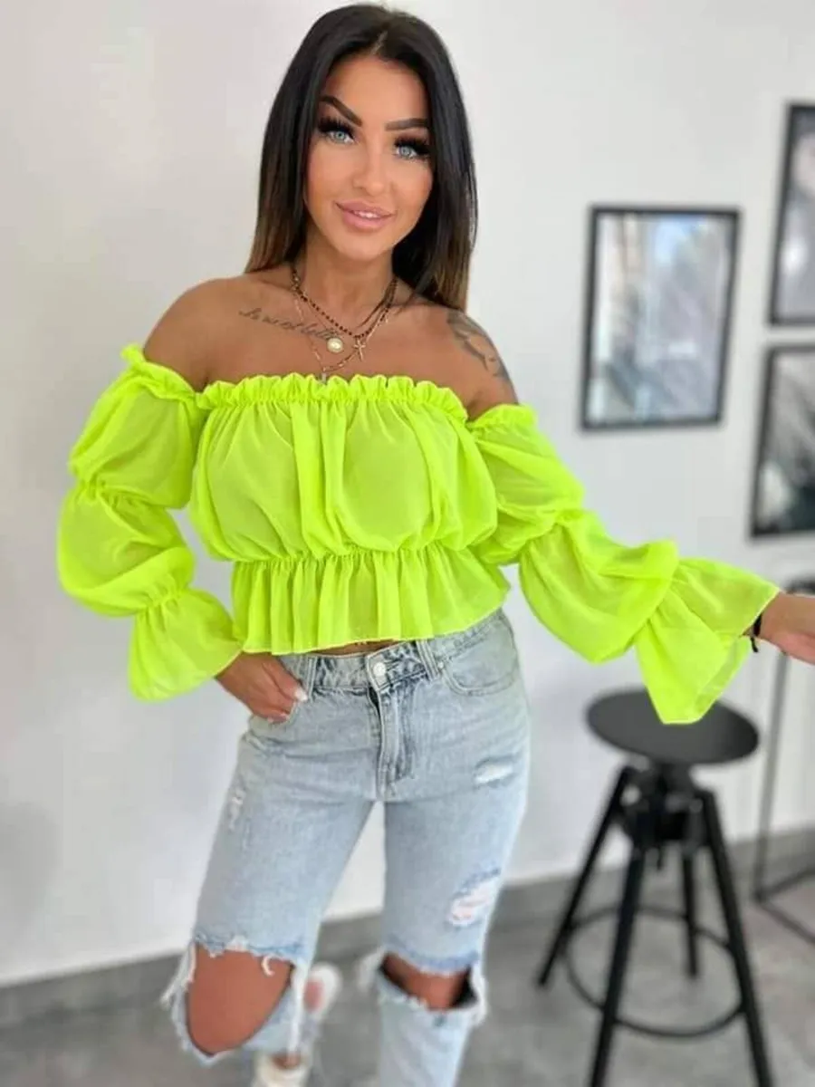 Shoulder crop top M - Image 1
