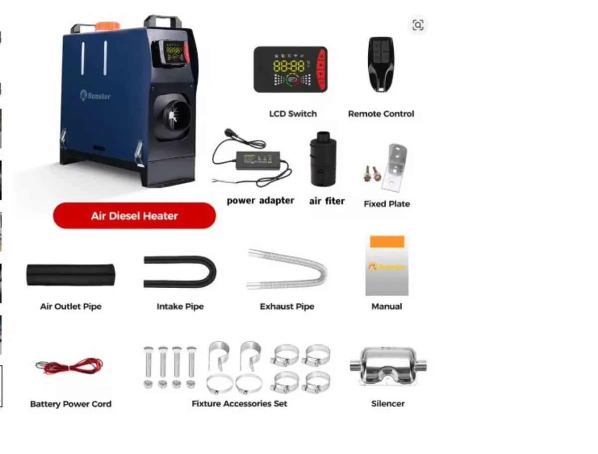 8kW Diesel Air Heater with Bluetooth - Image 2