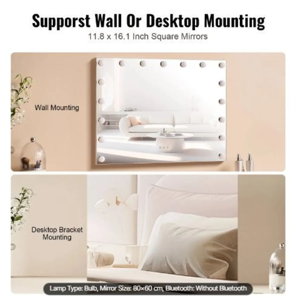 Hollywood Vanity Mirror With Lights - Image 1