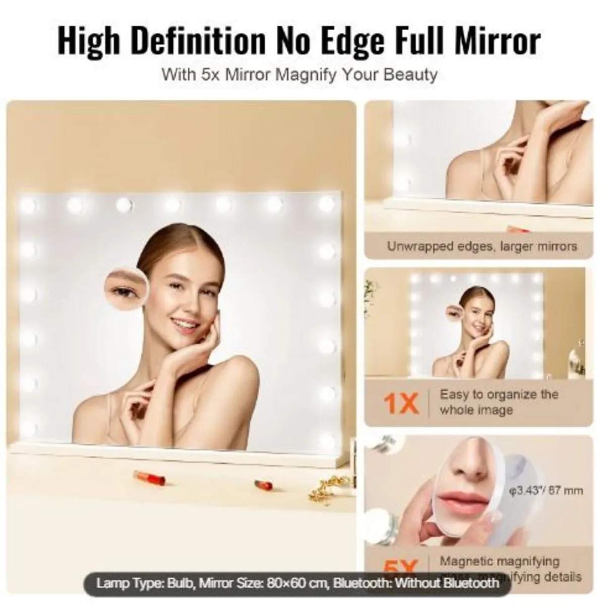 Hollywood Vanity Mirror With Lights - Image 2