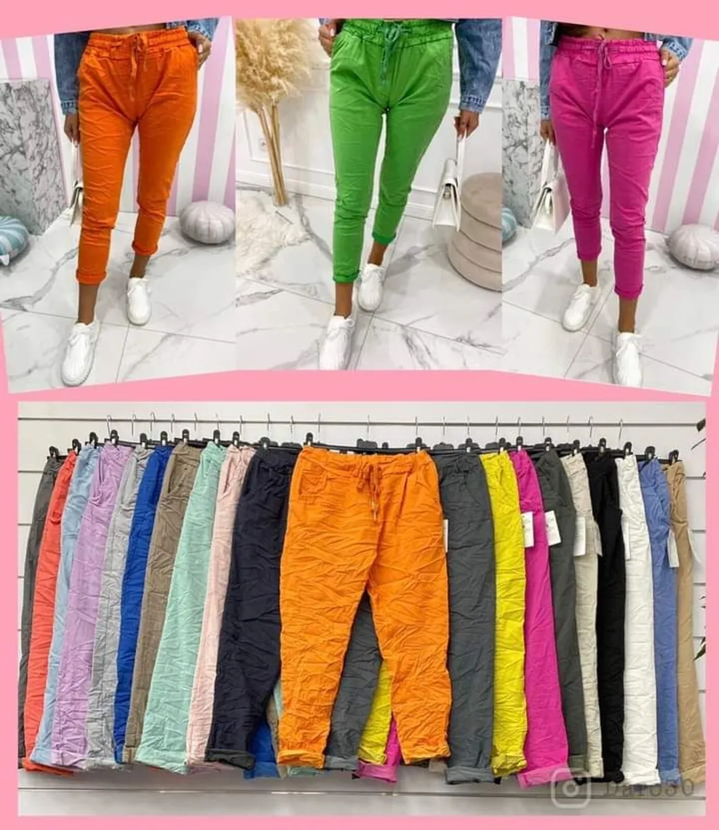 ladies italian stretch trousers 10/16 - Image 2