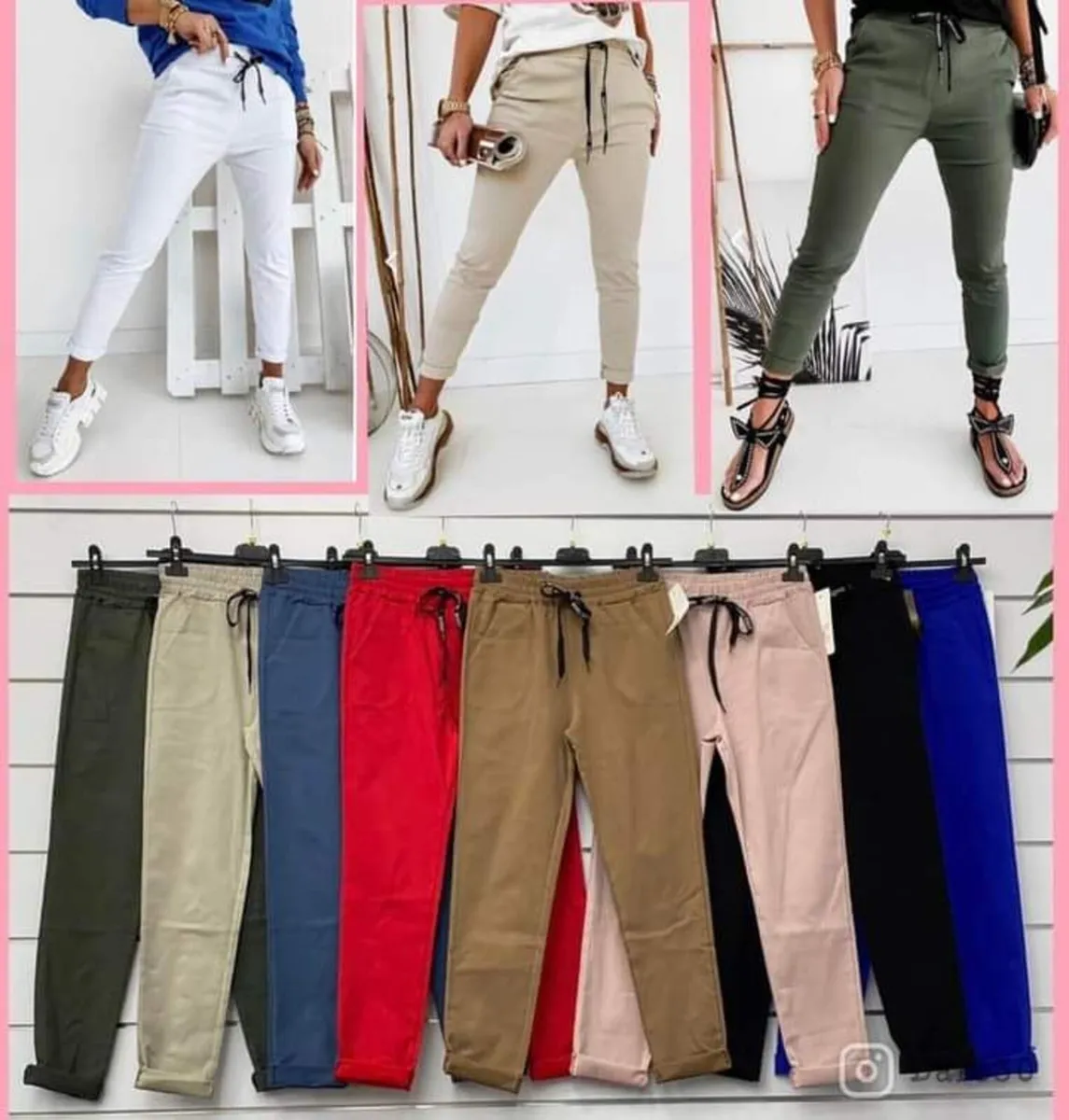 ladies italian stretch trousers 10/16 - Image 1