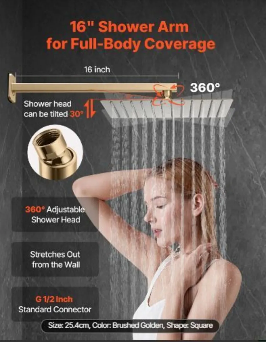 Shower Faucet Set, Rainfall Bathroom - Image 4