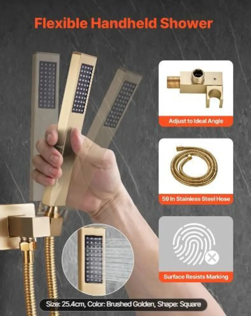 Shower Faucet Set, Rainfall Bathroom - Image 2