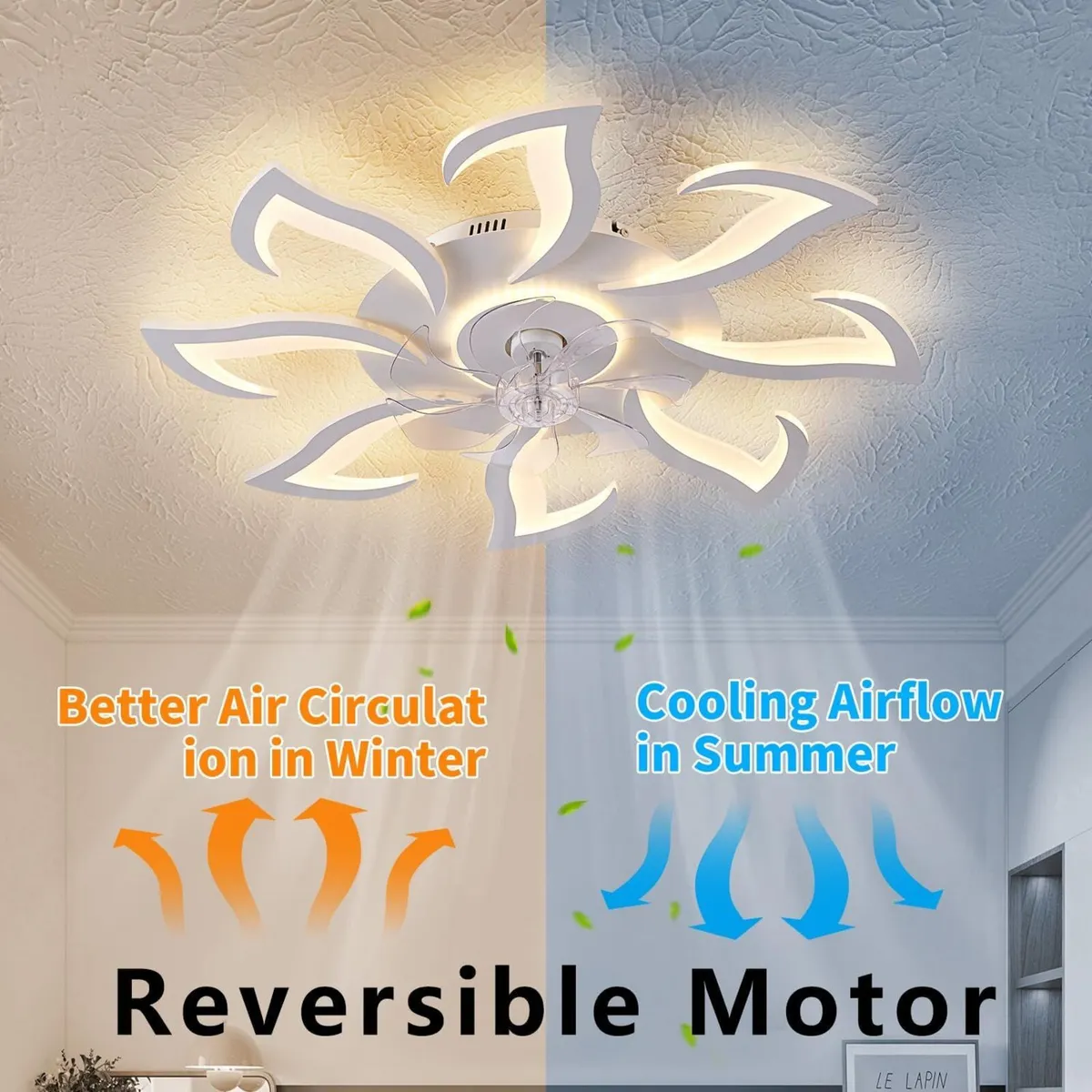 Modern Ceiling Fan with Light and Remote Control - Image 3