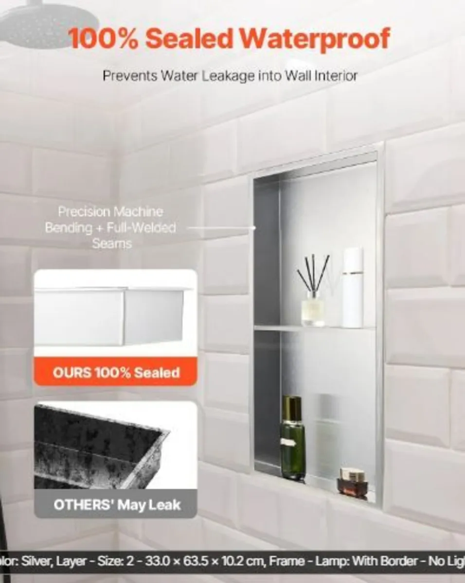 Shower Niche, 33.0 x 63.5 x 10.2 cm - Image 3