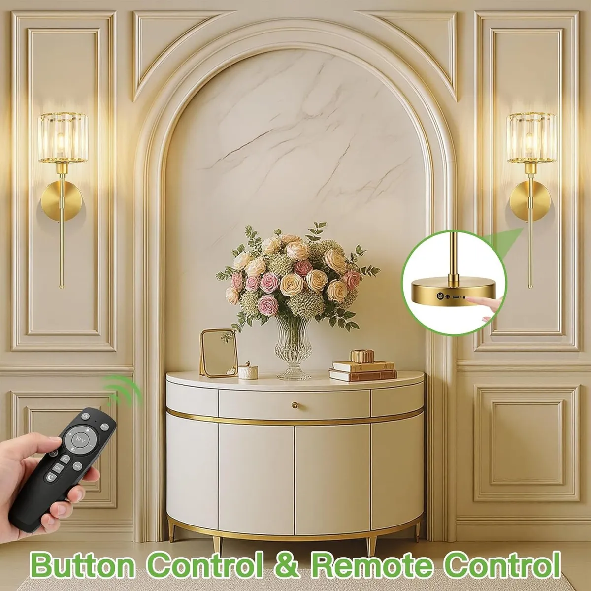 Crystal Rechargeable Wall Lights - Image 4