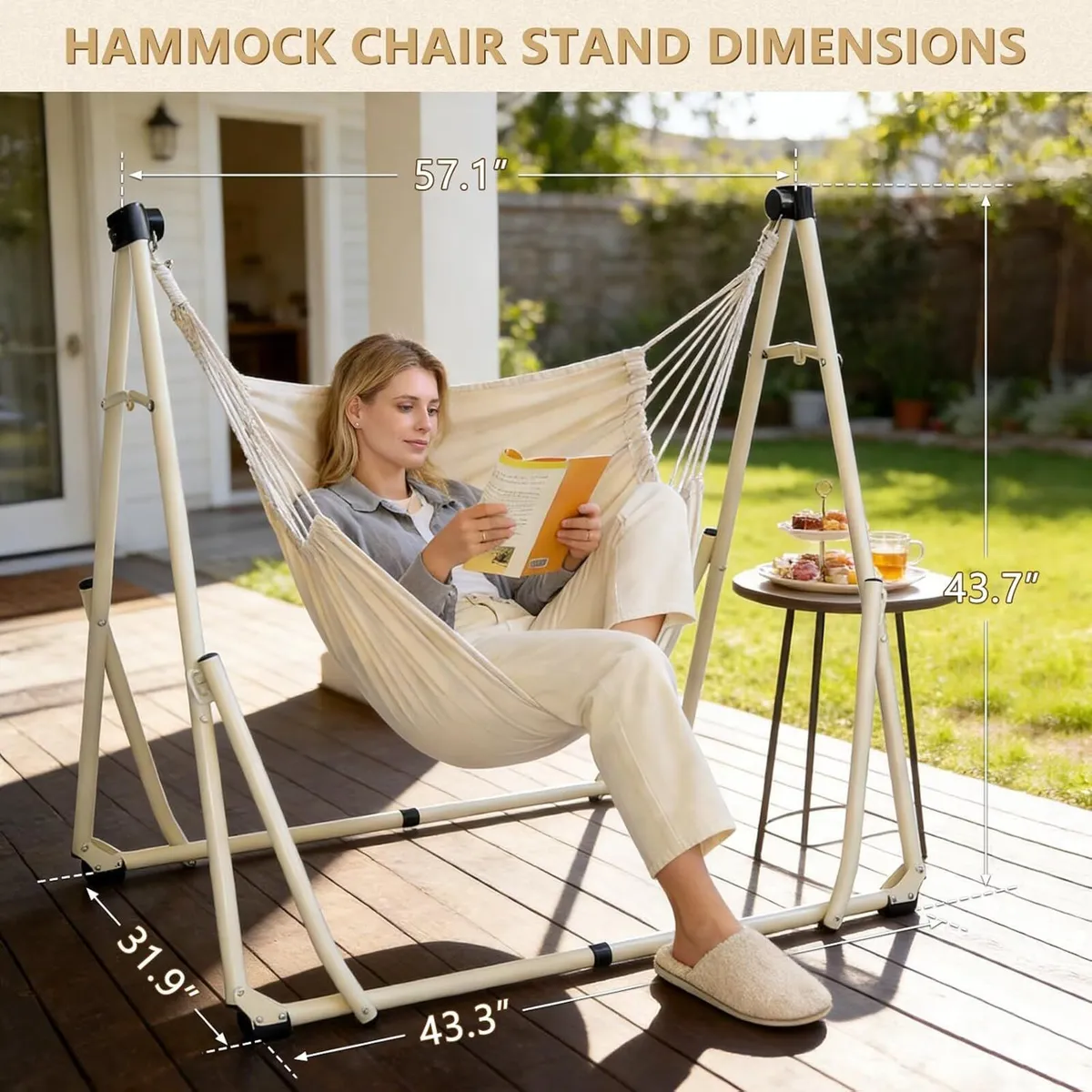 2 in 1 Hammock Hanging Chair with Foldable - Image 3