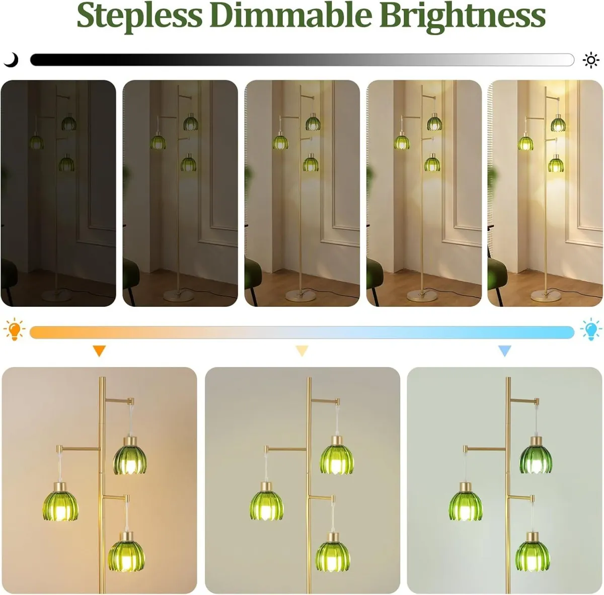 Floor Lamps for Living Room 3 Light Modern - Image 2
