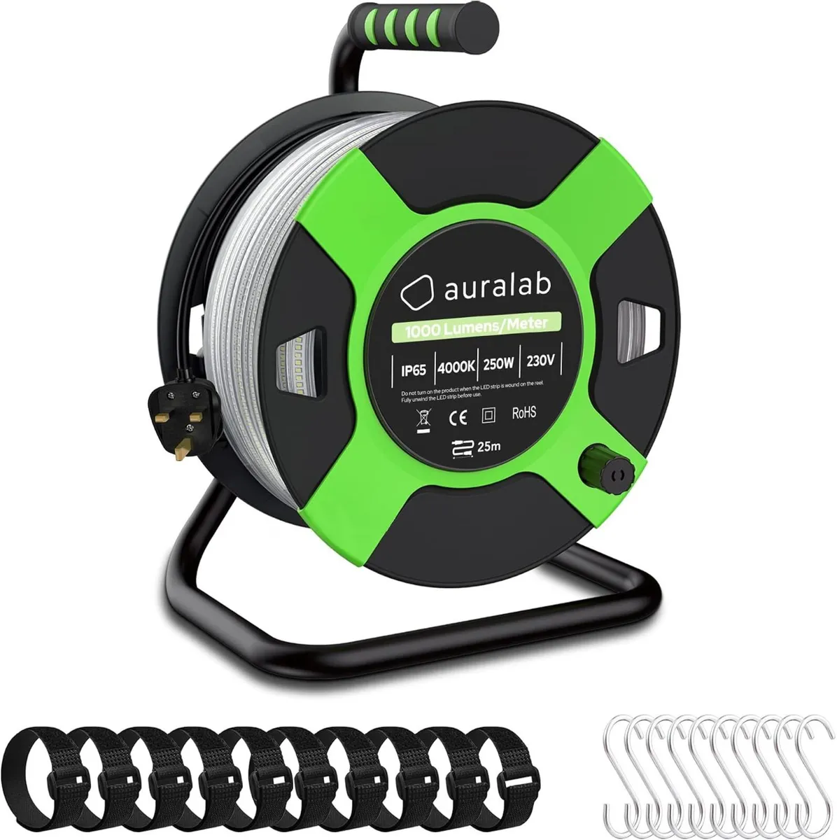 25m 25000lm LED Strip Light with Reel Construction - Image 1