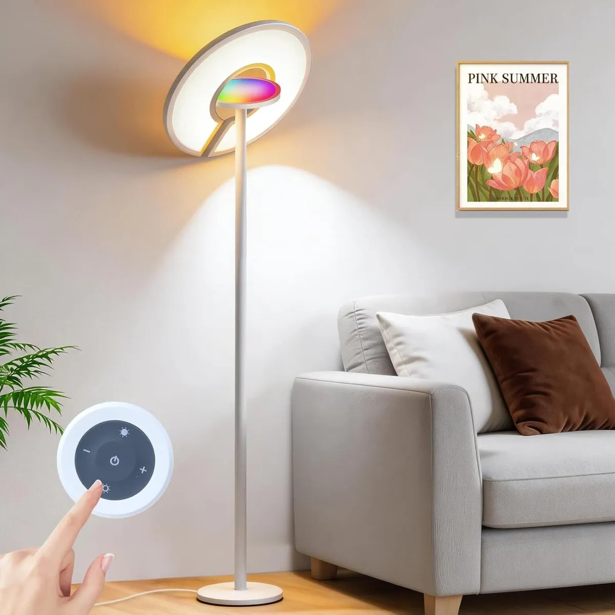 4300lm Super Bright Floor Lamp 40W+8W Dimmable LED - Image 1