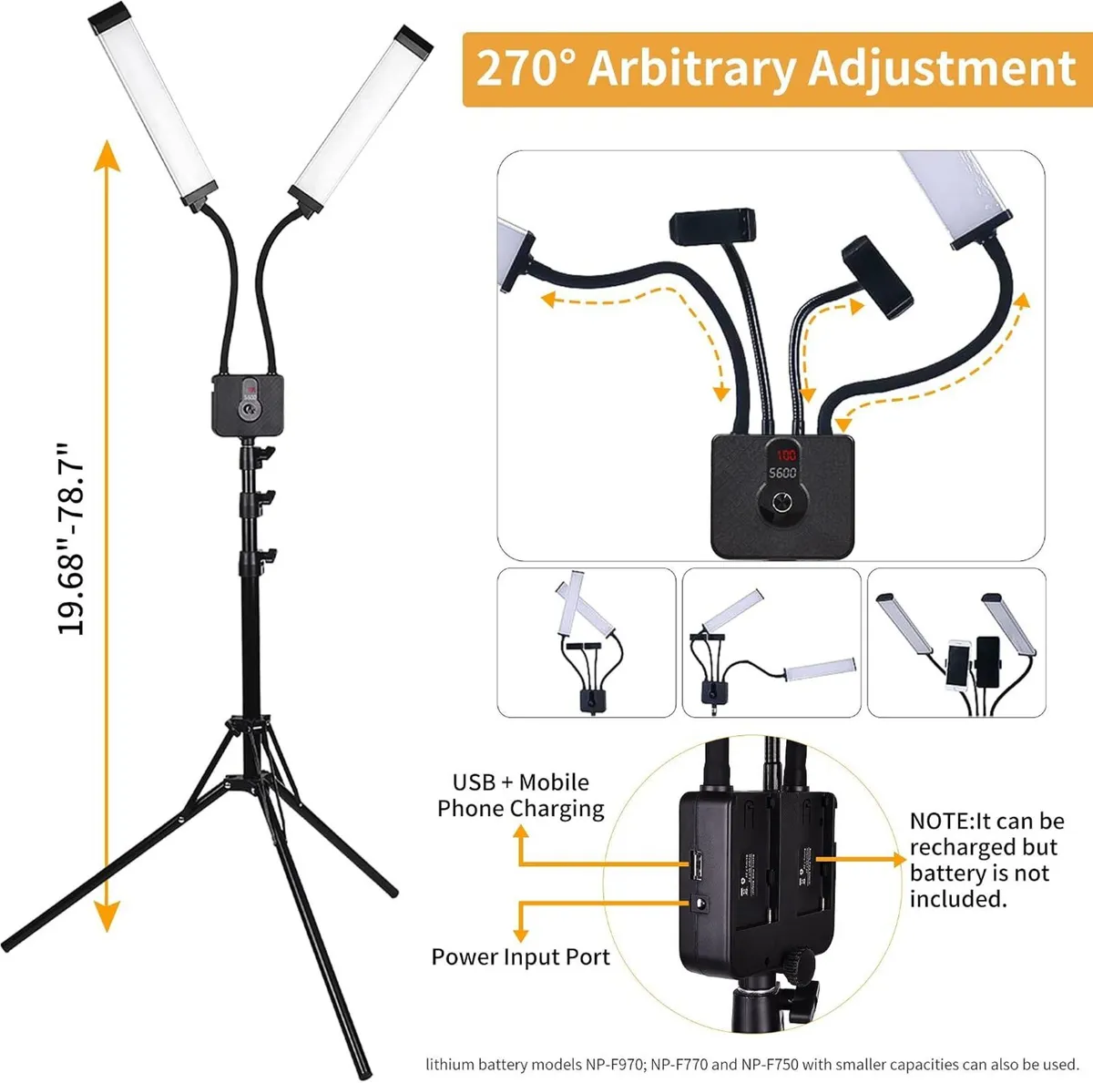 Light Lamp for Eyelash Extension 2pcs Arm LED - Image 3