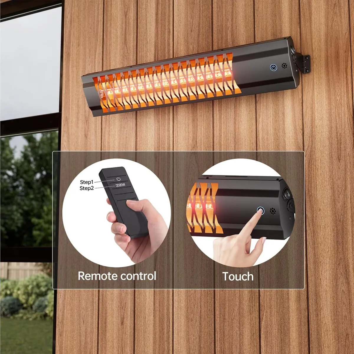 Electric Patio Heater 2000W Waterproof - Image 3
