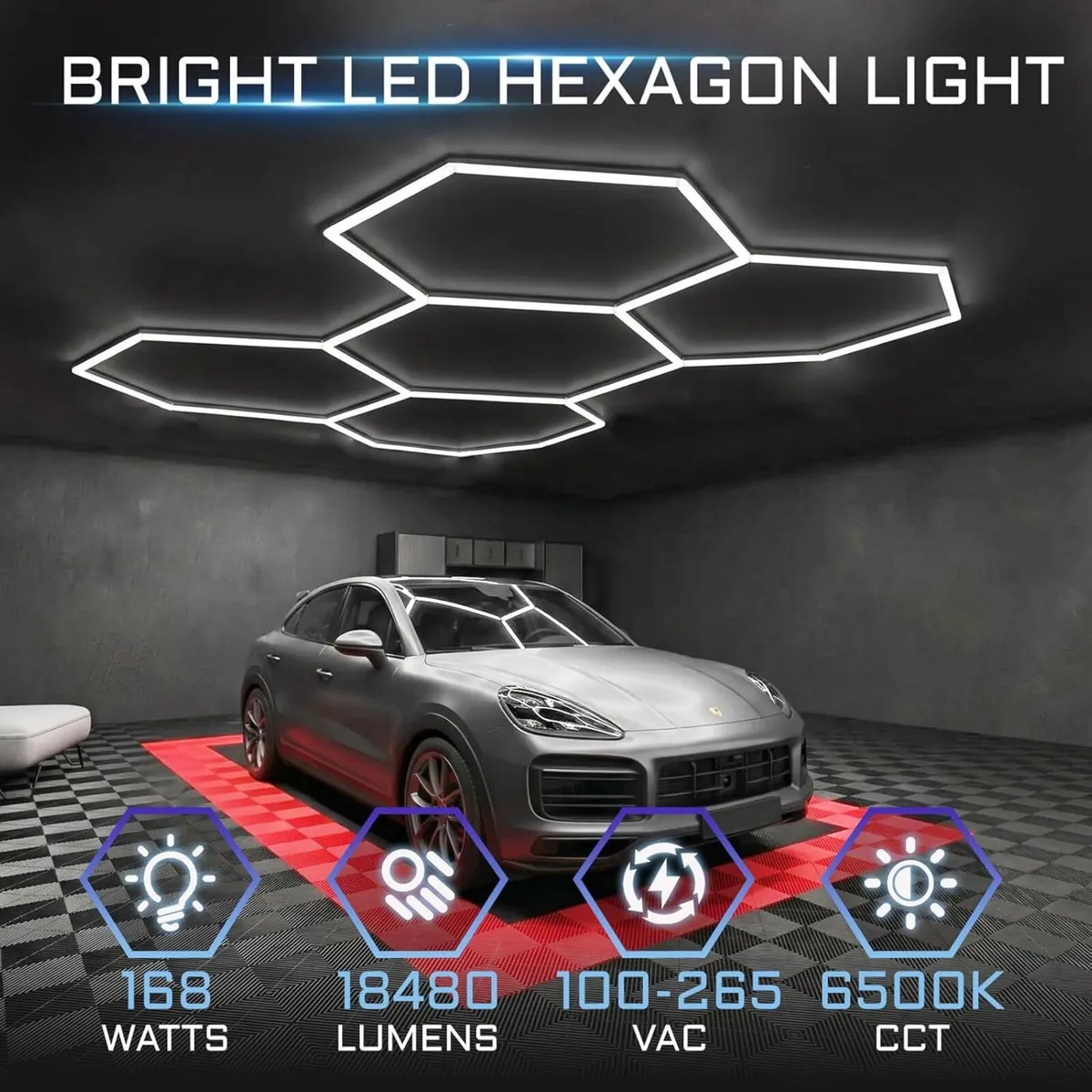 LED Lights 5 Grids Diy Honeycomb Ceiling Light - Image 2