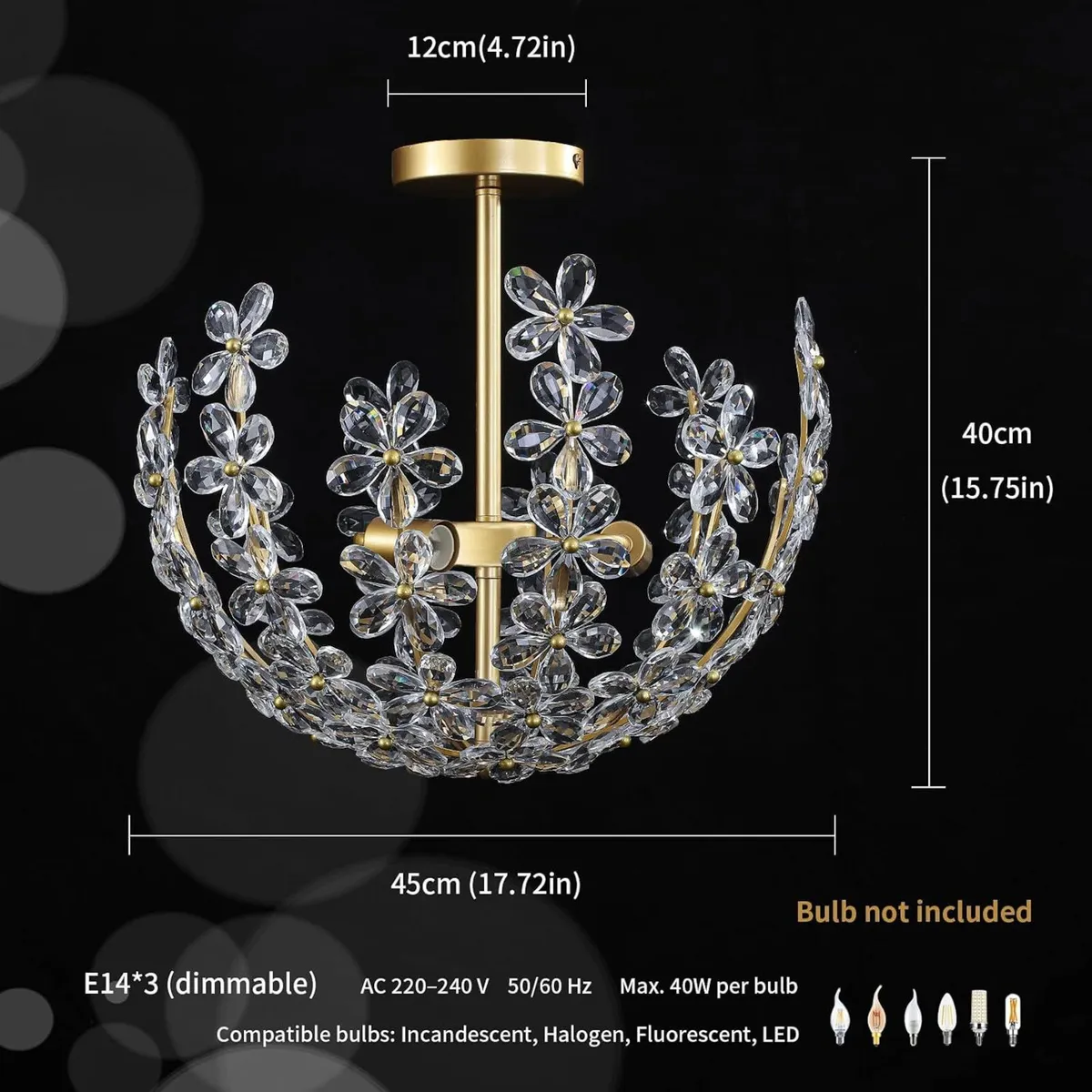 Glass Ceiling Light Fixture 3 Handmade Art - Image 4