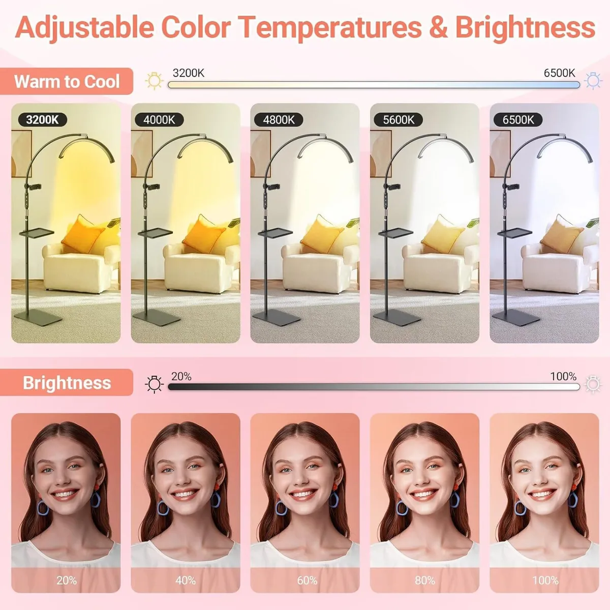 Lash Light for Eyelash Tech: 18in Foldable Half - Image 2