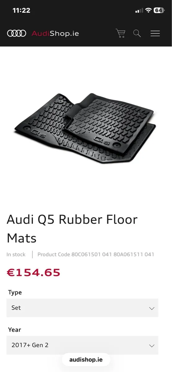 Audi Q5 Sportback All weather Floor Mats. - Image 4