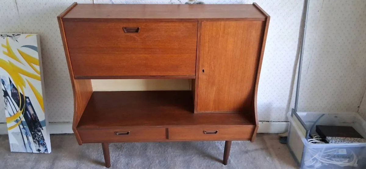 Vintage Scandinavian Teak Bureau - Image 1