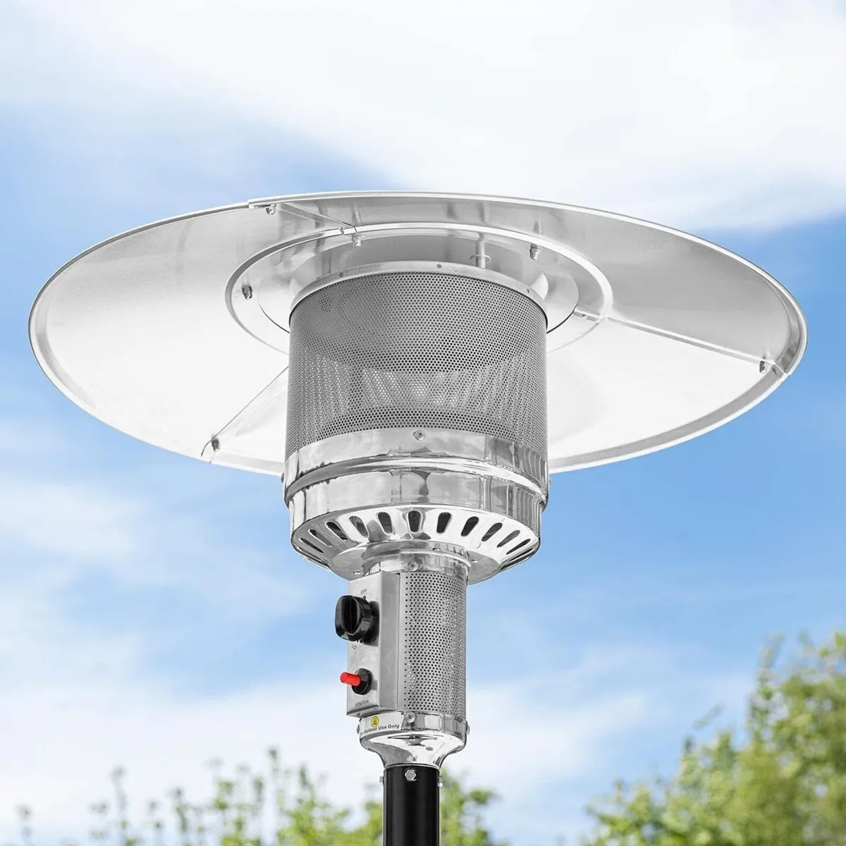 Stainless Steel Patio Heater with Hose - Image 3