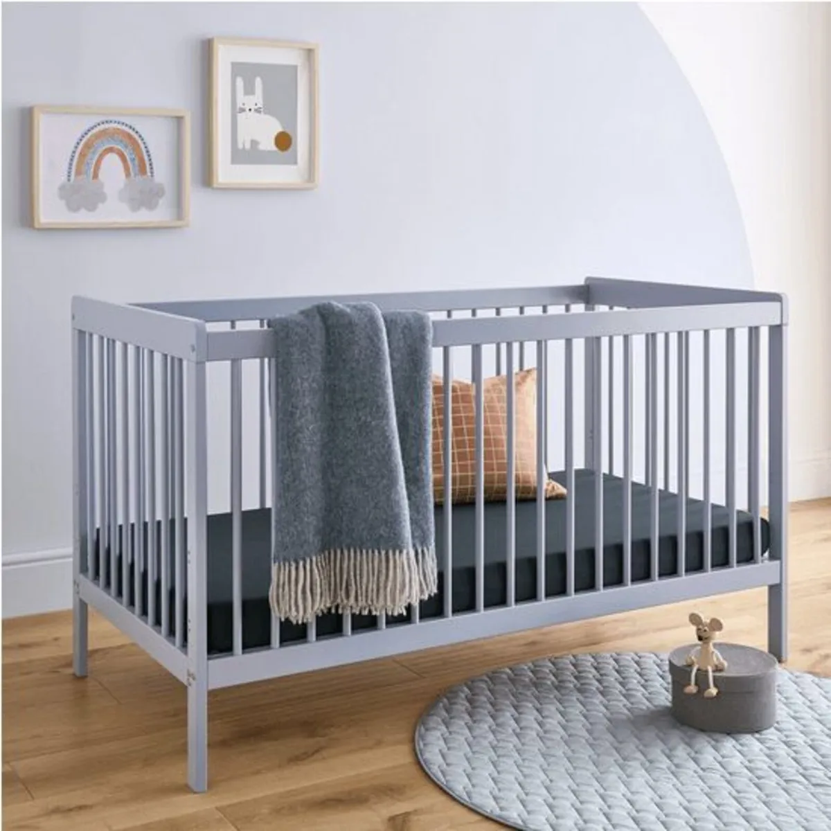 Nola Cot Bed - Flint Blue - Image 2