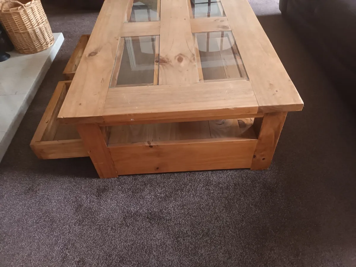 Solid Oak Coffee Table - Image 1