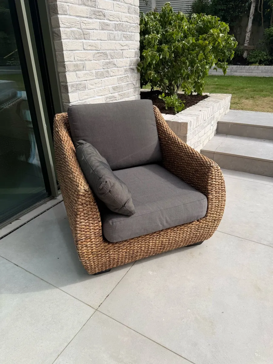 Sofa & armchair lounge set rattan - Image 4