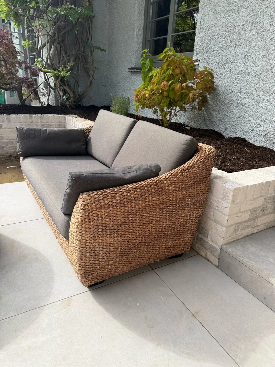 Sofa & armchair lounge set rattan - Image 2