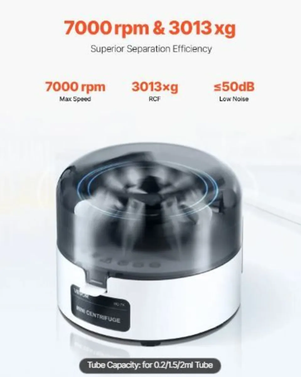 Mini Centrifuge Machine, 3013xg RCF Electric - Image 4