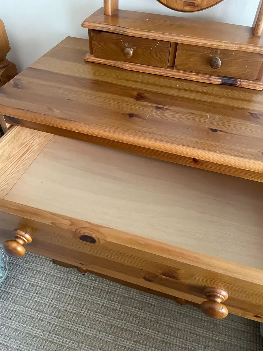 Pine Twin Beds + Dresser - Image 3