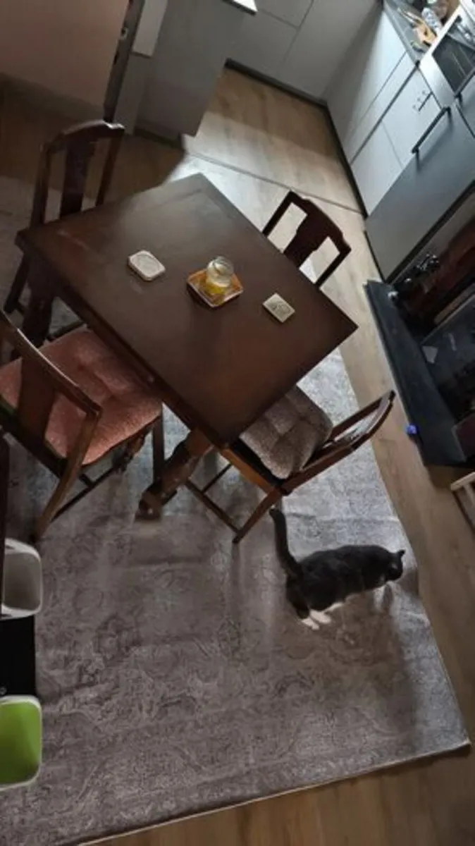 Extending 1920s Solid Wood Dining Table - Image 2