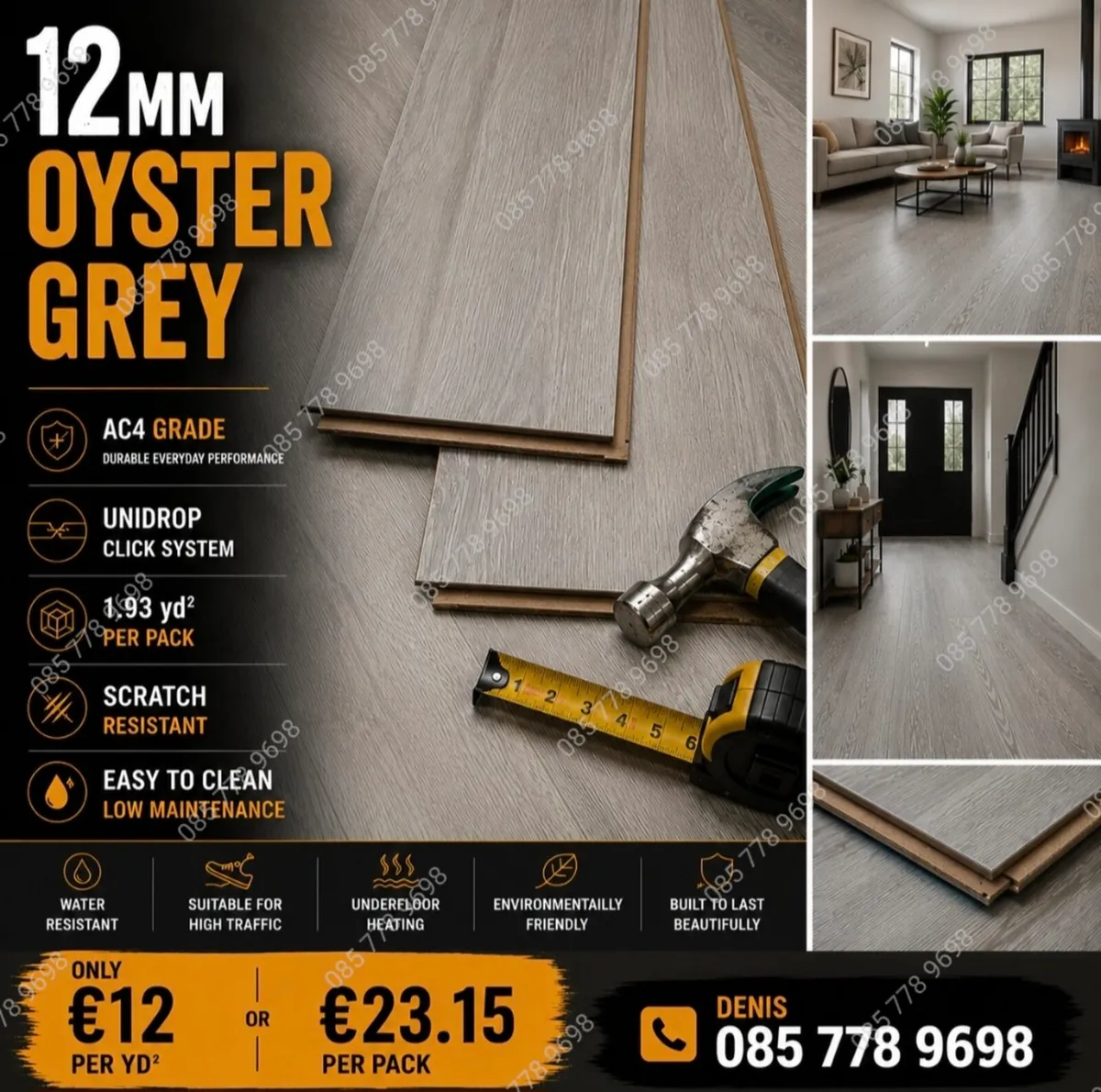 New 12mm Matt Laminated Flooring - Image 2