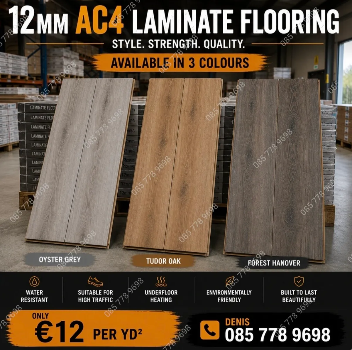 New 12mm Matt Laminated Flooring - Image 1