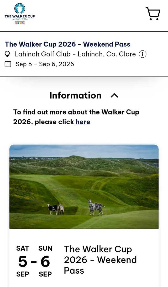 Walker Cup Weekend Tickets