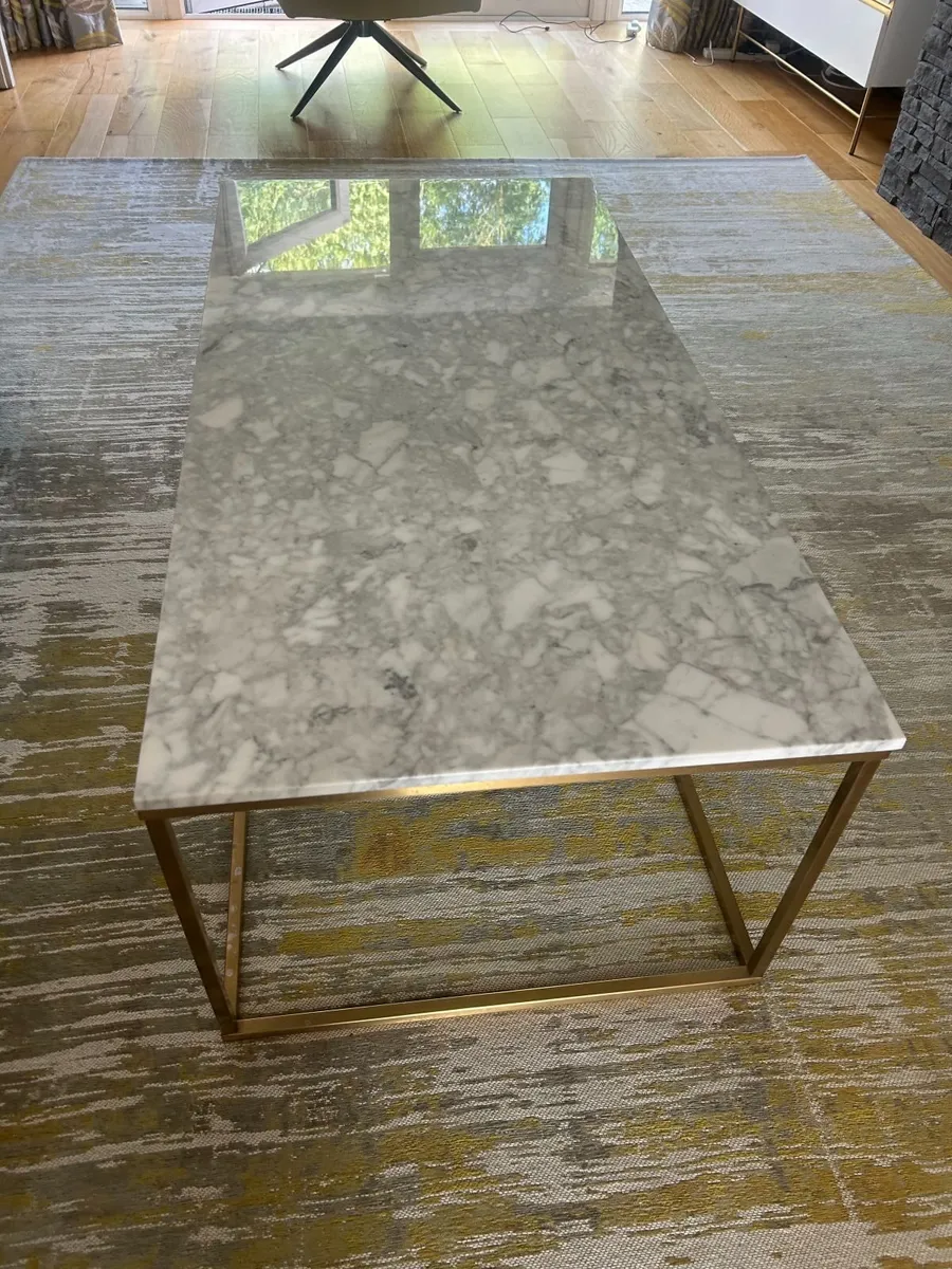 Marble & Gold Coffee Table - Image 1