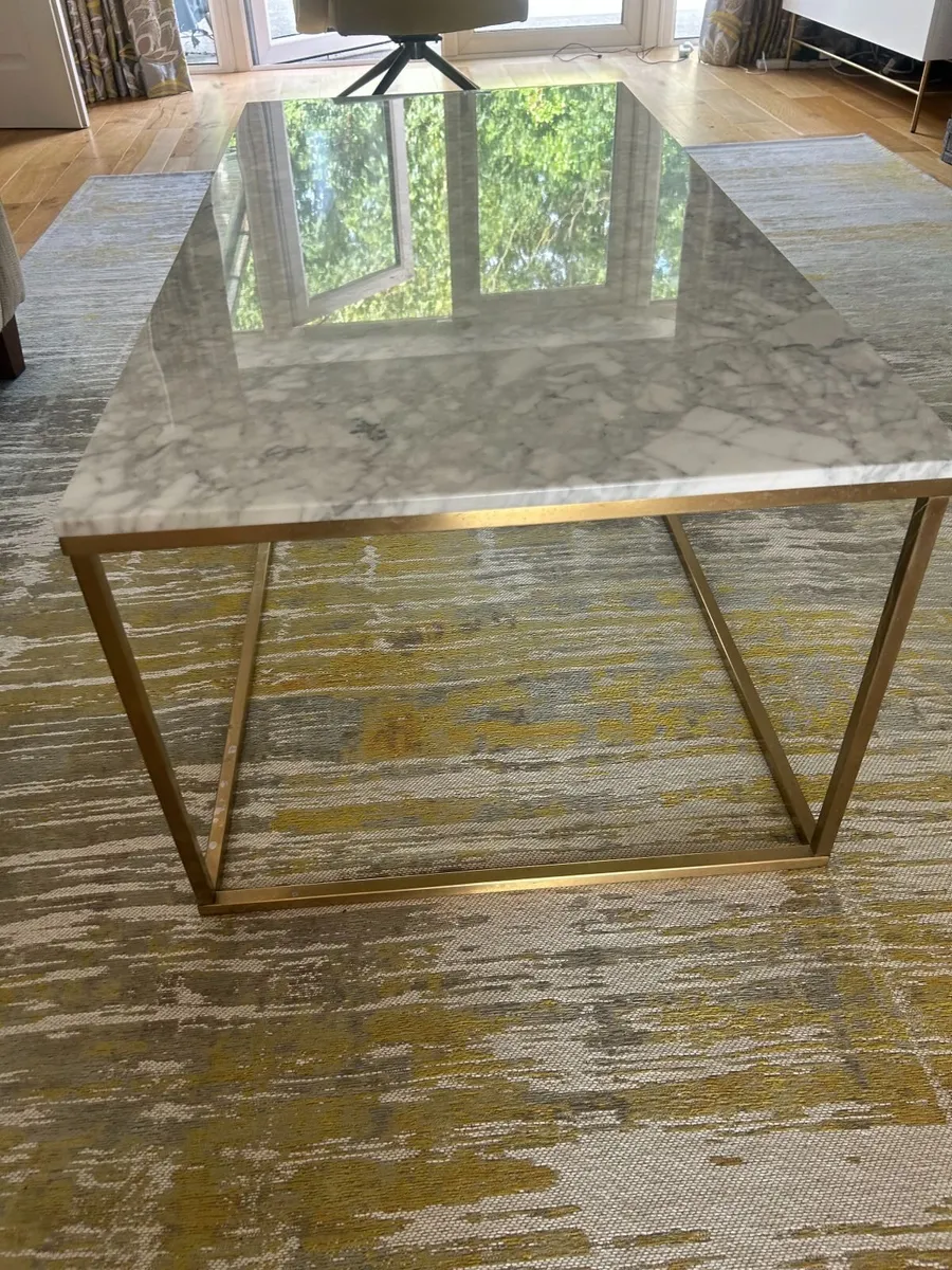 Marble & Gold Coffee Table - Image 2