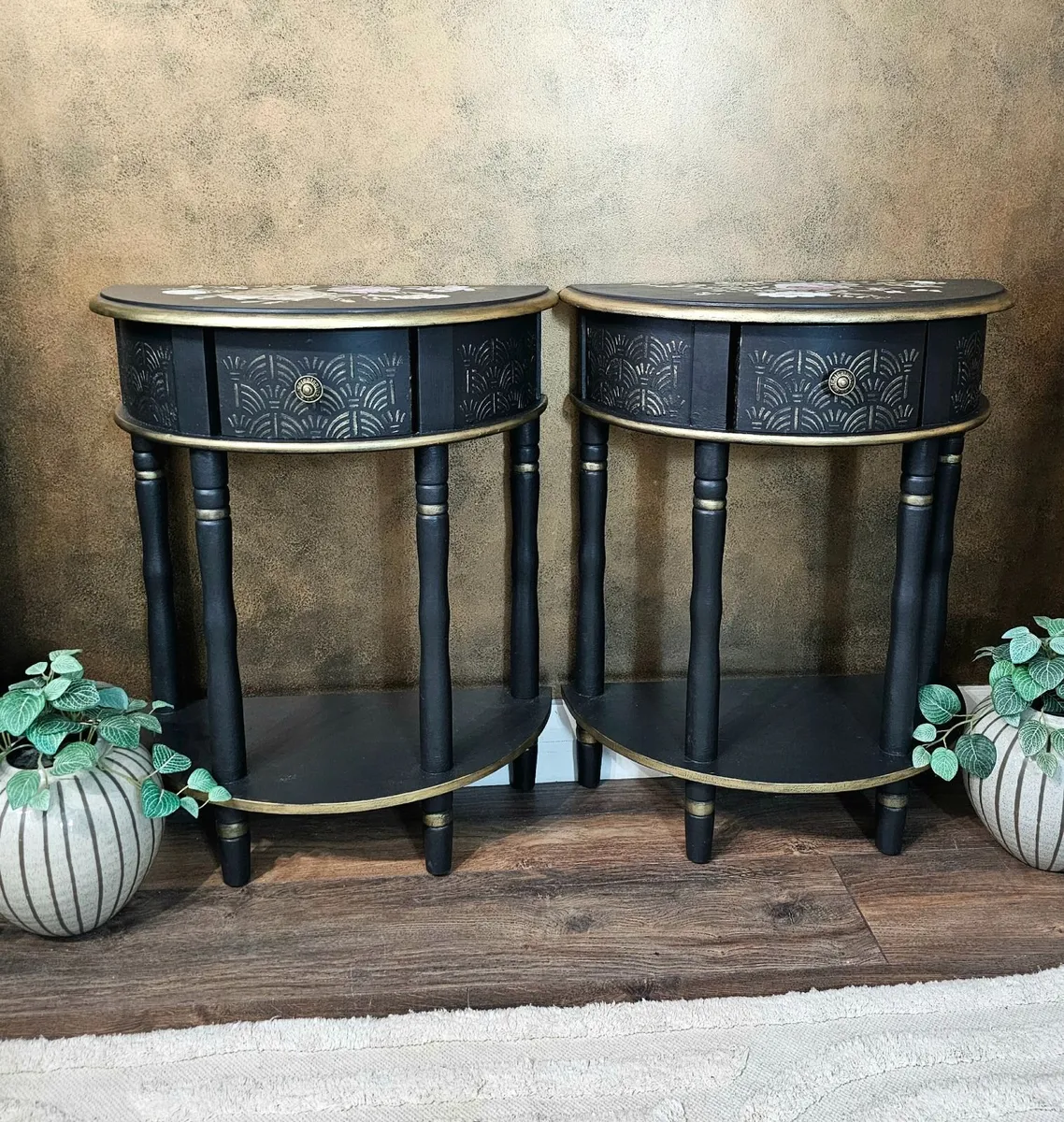 Half moon side tables / Nightstands - Image 1