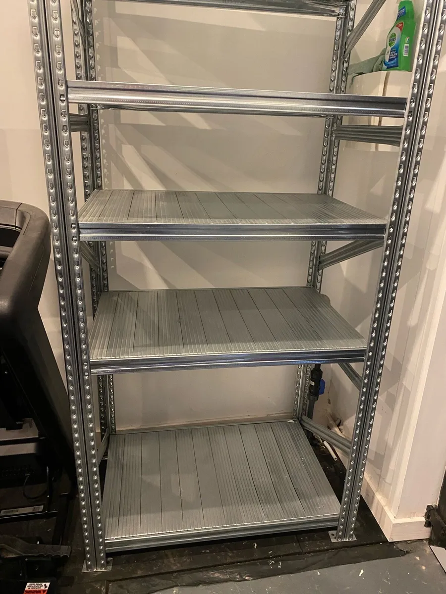 2x Heavy-duty Galvanized Garage Shelving units - Image 4