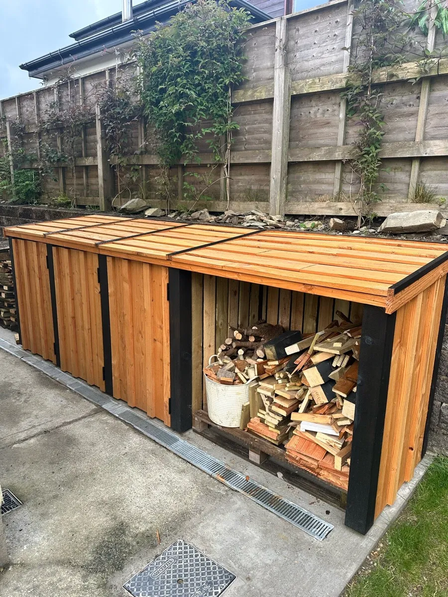 Bin/wood storage, garden fencing, garden room/shed - Image 1