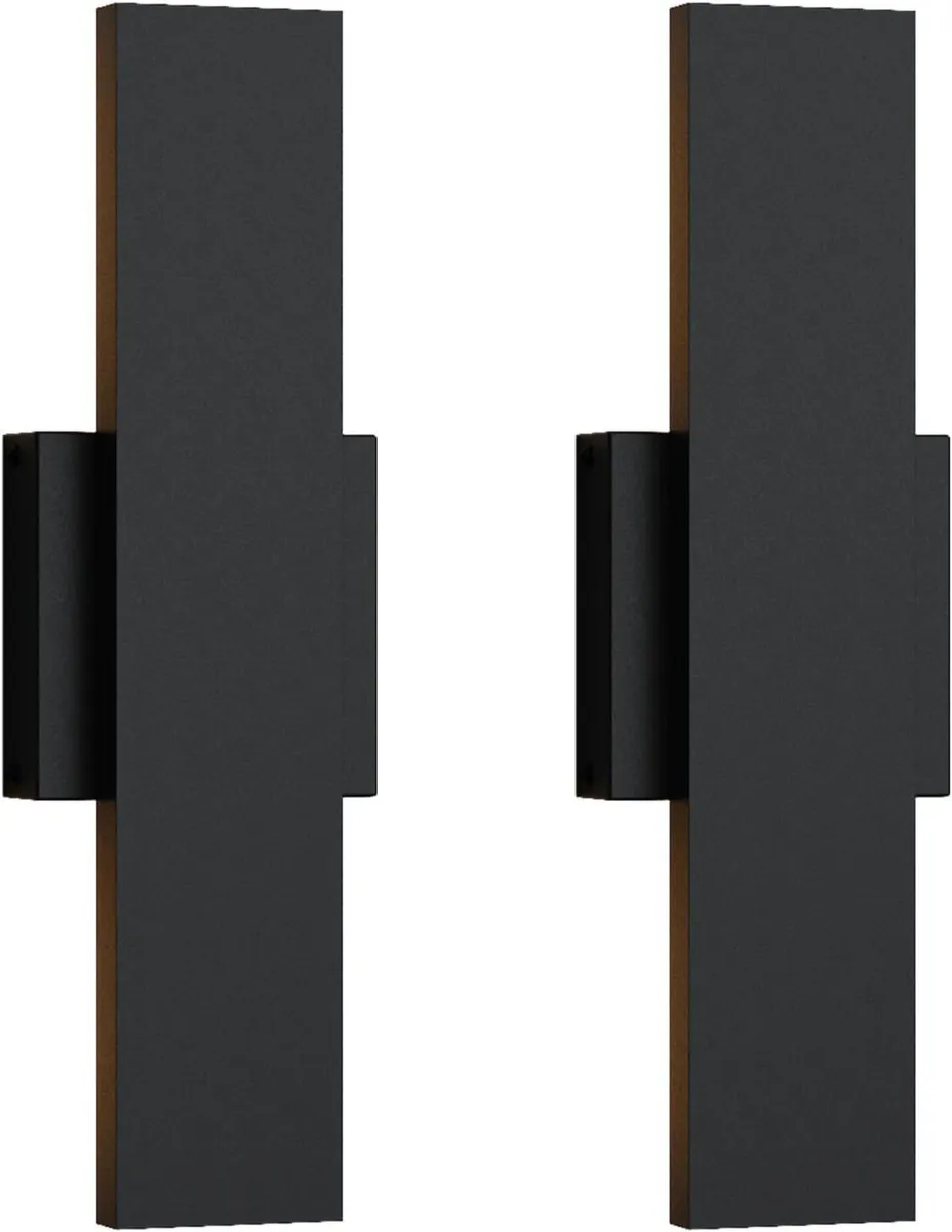 Modern LED Outdoor Wall Light 3000K 4500K (2 Pack) - Image 1